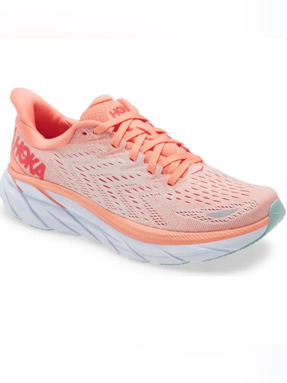 Hoka Women's Coral/Peach Lightweight Running Shoe Size 12